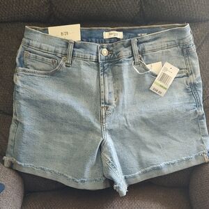 Kensie Light Blue Denim Cutoff Shorts